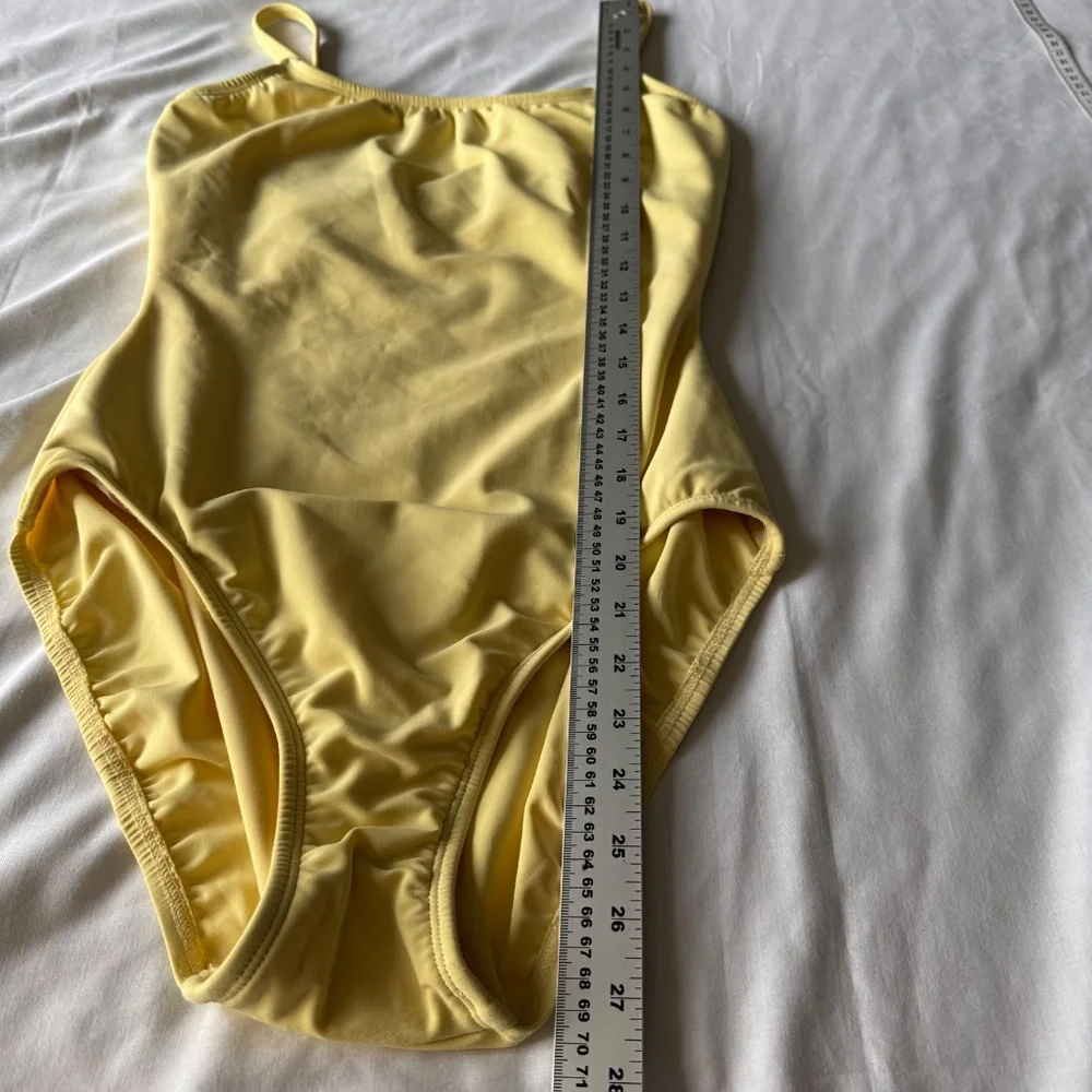 Talbots Women's Classic One Piece Swimsuit Yellow Size 12L Beach Pool Vacation - Picture 14 of 15